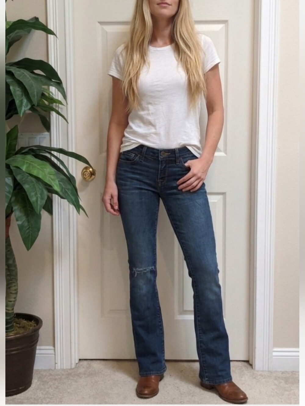 Lucky Brand Charlie Baby Boot Cut Distressed Women's Jeans Size 6/28